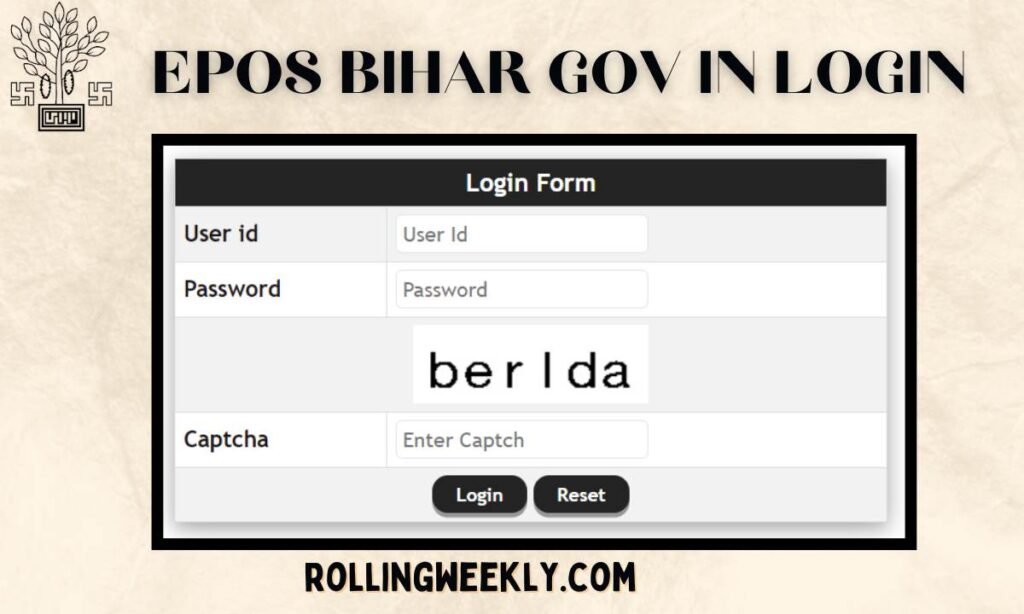 Epos Bihar gov in Login